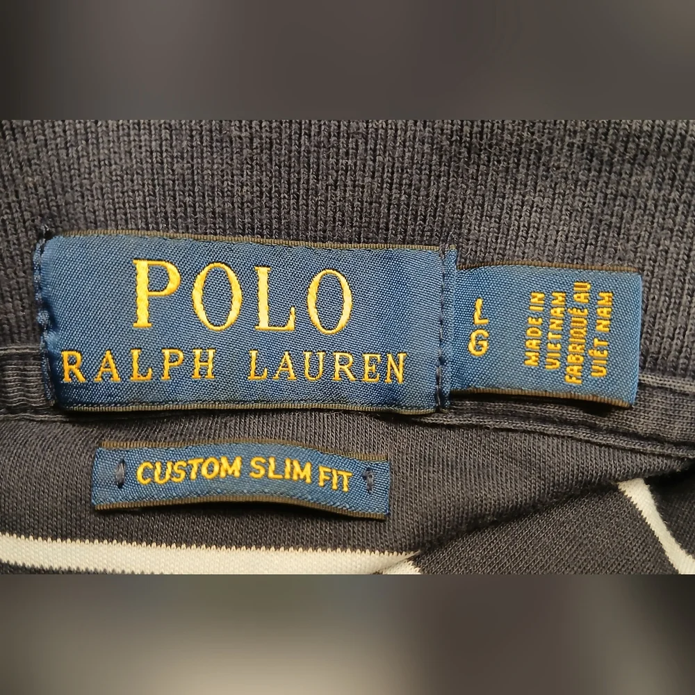 Polo Ralph Lauren Custom Slim Fit Polo – Iconic Striped Classic – Men’s Large